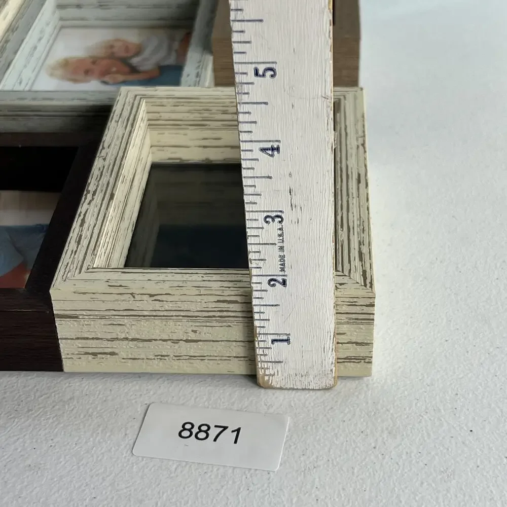 Green Tree Gallery Photo Frame Set 6 Openings Distressed Rustic